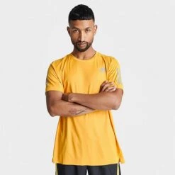 Men's Adidas Own The Run T-Shirt Bold Gold/Reflective Silver - IC7627 702