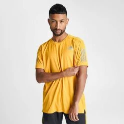 Men's Adidas Own The Run T-Shirt Bold Gold/Reflective Silver - IC7627 702 -Deals Adidas Store IC7627 702 M3