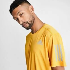 Men's Adidas Own The Run T-Shirt Bold Gold/Reflective Silver - IC7627 702 -Deals Adidas Store IC7627 702 M5
