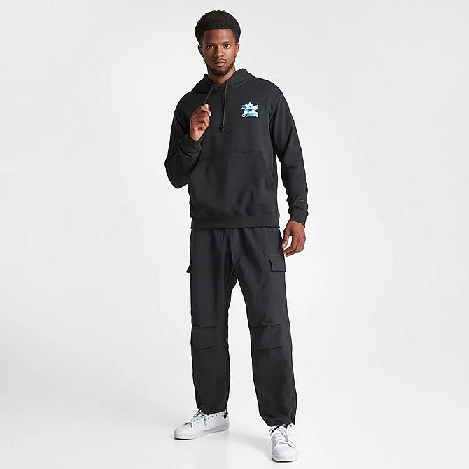 Men's Adidas Originals Cloudy Trefoil Graphic Hoodie Black - II8168 001 4 Men's Adidas Originals Cloudy Trefoil Graphic Hoodie Black - II8168 001 - Image 2