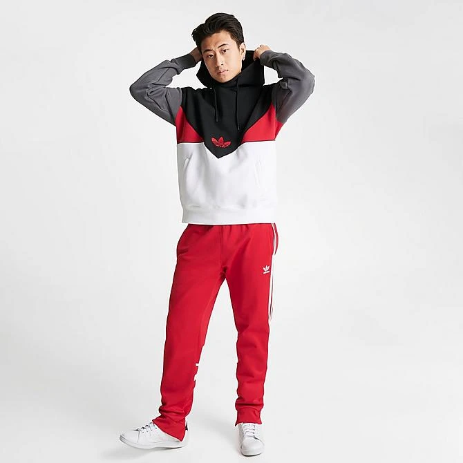 Men's Adidas Originals Adicolor Colorado Pullover Hoodie Black/Better Scarlet/Grey - IJ9466 001 4 Men's Adidas Originals Adicolor Colorado Pullover Hoodie Black/Better Scarlet/Grey - IJ9466 001 - Image 2