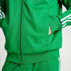 Men's Adidas Originals Superstar Track Top Green/White - IK3514 360 -Deals Adidas Store IK3514 360 M6