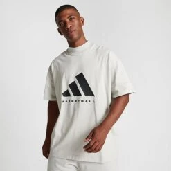 Adidas Basketball One Graphic Logo T-Shirt Talc - IR8491 020 8 Adidas Basketball One Graphic Logo T-Shirt Talc - IR8491 020 -Deals Adidas Store IR8491 020 M3