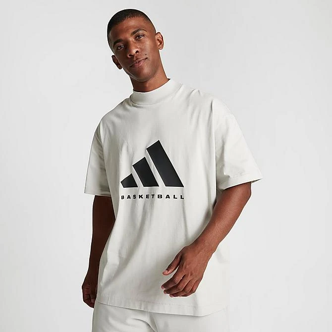 Adidas Basketball One Graphic Logo T-Shirt Talc - IR8491 020 5 Adidas Basketball One Graphic Logo T-Shirt Talc - IR8491 020 - Image 3
