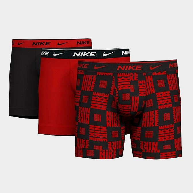 Men's Nike Stretch Cotton Boxer Briefs (3-Pack) Logo Checker/Red/Black - KE1167 643 3 Men's Nike Stretch Cotton Boxer Briefs (3-Pack) Logo Checker/Red/Black - KE1167 643