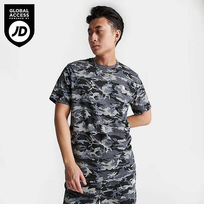 Men's The North Face Simple Dome T-Shirt Black/White/Grey - NF0A2TX5 001 3 Men's The North Face Simple Dome T-Shirt Black/White/Grey - NF0A2TX5 001