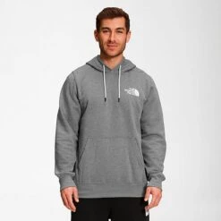 Men's The North Face Box NSE Pullover Hoodie TNF Medium Grey Heather/TNF Black - NF0A7UNS 030