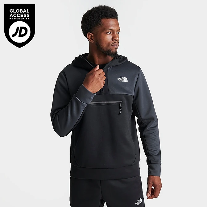 Men's The North Face Kaveh Quarter-Zip Hoodie Black/Grey - NF0A83G9 001 3 Men's The North Face Kaveh Quarter-Zip Hoodie Black/Grey - NF0A83G9 001