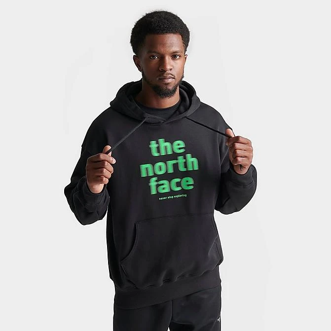 Men's The North Face NSE Glitched Graphic Hoodie Black/Green - NF0A84GE 001 3 Men's The North Face NSE Glitched Graphic Hoodie Black/Green - NF0A84GE 001