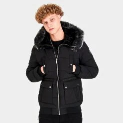Pink Soda Sport Men's Supply & Demand Brisk Full-Zip Puffer Jacket Black/Black - SUM15475 090 -Deals Adidas Store SUM15475 090 M3