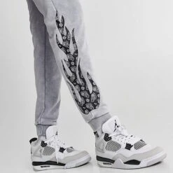 Men's Supply & Demand Acid Flame Jogger Pants Mid Grey - SUM16342 030 -Deals Adidas Store SUM16342 030 M6