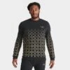 Men's Supply & Demand Royalty Monogram Print Crewneck Sweatshirt Black/Gold - SUM16344 090 -Deals Adidas Store SUM16344 090 M1