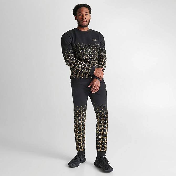 Men's Supply & Demand Royalty Monogram Print Crewneck Sweatshirt Black/Gold - SUM16344 090 4 Men's Supply & Demand Royalty Monogram Print Crewneck Sweatshirt Black/Gold - SUM16344 090 - Image 2