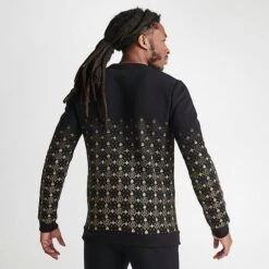 Men's Supply & Demand Royalty Monogram Print Crewneck Sweatshirt Black/Gold - SUM16344 090 11 Men's Supply & Demand Royalty Monogram Print Crewneck Sweatshirt Black/Gold - SUM16344 090 -Deals Adidas Store SUM16344 090 M4