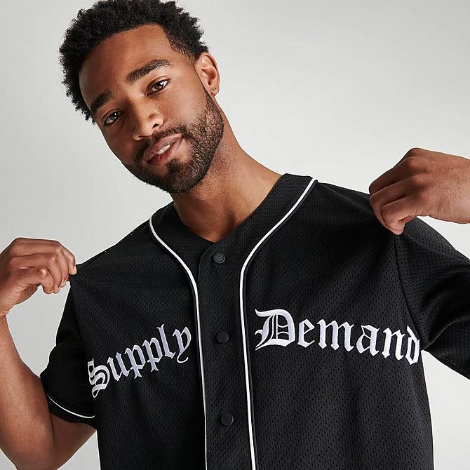 Men's Supply & Demand Lawrence Baseball Jersey Black/White - SUM16443 090 6 Men's Supply & Demand Lawrence Baseball Jersey Black/White - SUM16443 090 - Image 5