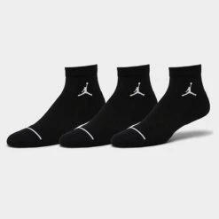 Nike Jordan Everyday Max 3-Pack Ankle Socks Black/Black/Black - SX5544 010