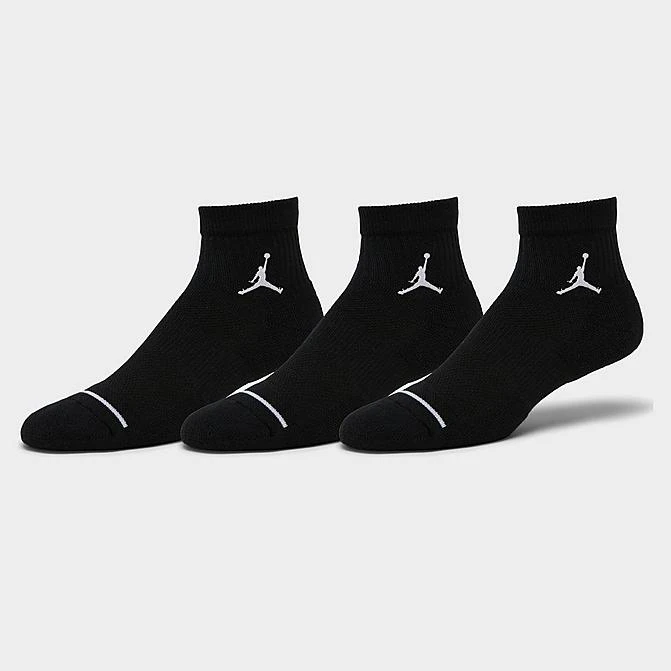 Nike Jordan Everyday Max 3-Pack Ankle Socks Black/Black/Black - SX5544 010 3 Nike Jordan Everyday Max 3-Pack Ankle Socks Black/Black/Black - SX5544 010