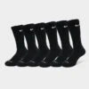 Nike Everyday Plus Cushioned Crew Training Socks (6-Pack) Black/White - SX6897 010