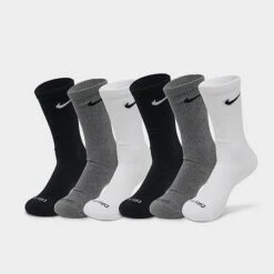 Nike Everyday Plus Cushioned Crew Training Socks (6-Pack) Multicolor - SX6897 965