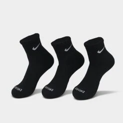 Nike Everyday Plus Cushioned 6-Pack Quarter Training Socks Black/White - SX6899 010 -Deals Adidas Store SX6899 010 P3
