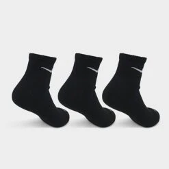 Nike Everyday Plus Cushioned 6-Pack Quarter Training Socks Black/White - SX6899 010 -Deals Adidas Store SX6899 010 P4