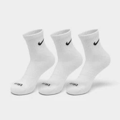 Nike Everyday Plus Cushioned 6-Pack Quarter Training Socks White/Black - SX6899 100 -Deals Adidas Store SX6899 100 P3