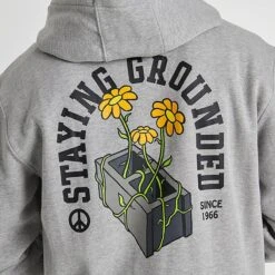 Vans Staying Grounded Graphic Pullover Hoodie Grey Heather - VN0007W7 021 -Deals Adidas Store VN0007W7 021 M5