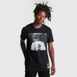 Men's Mitchell & Ness Derek Jeter Printed Graphic T-Shirt Black - YBLCKDJT 001