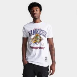 Men's Mitchell & Ness New York Yankees MLB World Series Champs T-Shirt White - YYWHIT96 100